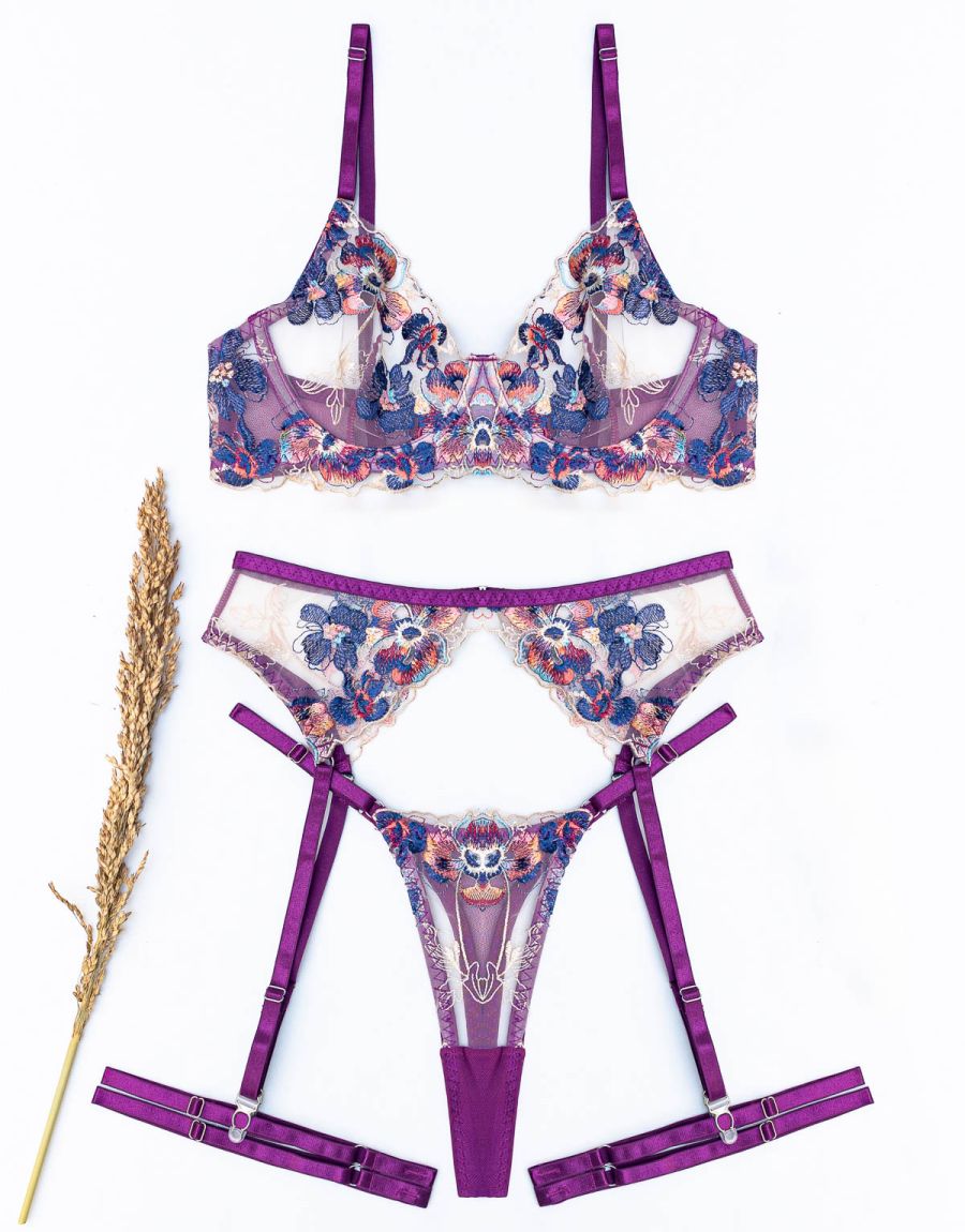 Cupless Σετ Εσωρούχων Με G-String Και Καλτσοδέτες Σετ Εσώρουχα Με Ζαρτιέρες Και Καλτσοδέτες