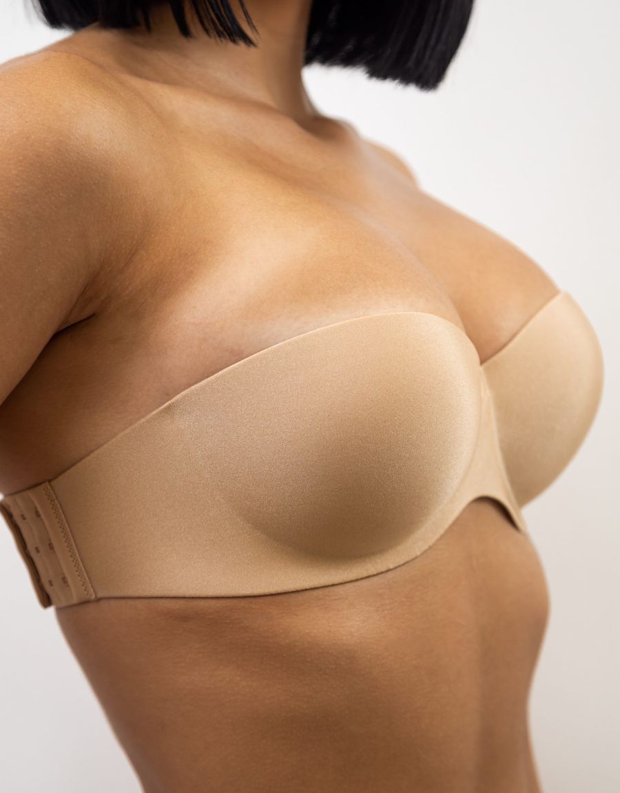 Nipple Silicone Pad Σουτιέν Strapless Push Up Με Σιλικόνη Πλάτη