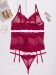 Σετ Bralette Δίχτυ Και Δαντέλα Με String Και Ζαρτιέρα 5196 Rodi Proion 1