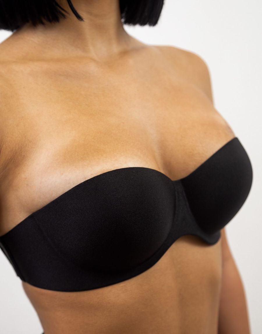 Nipple Silicone Pad Σουτιέν Strapless Push Up Με Σιλικόνη Πλάτη