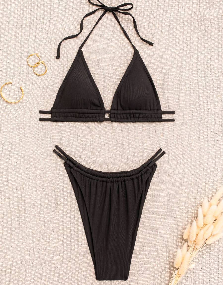 Μαγιό Μπικίνι Τρίγωνο Ριπ Με Ρυθμιζόμενο Brazil Ψηλομεσο