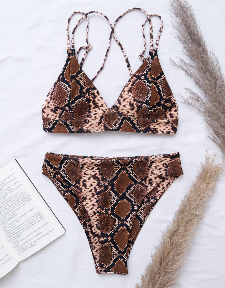 Μπικίνι Τρίγωνο Μπουστάκι με Χιαστή Τιράντες και Ψηλόμεσο Brazil