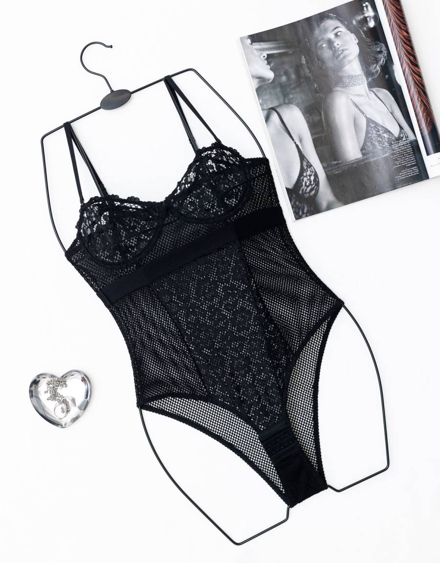 Body Brazil Strapless Δίχτυ με Δαντέλα