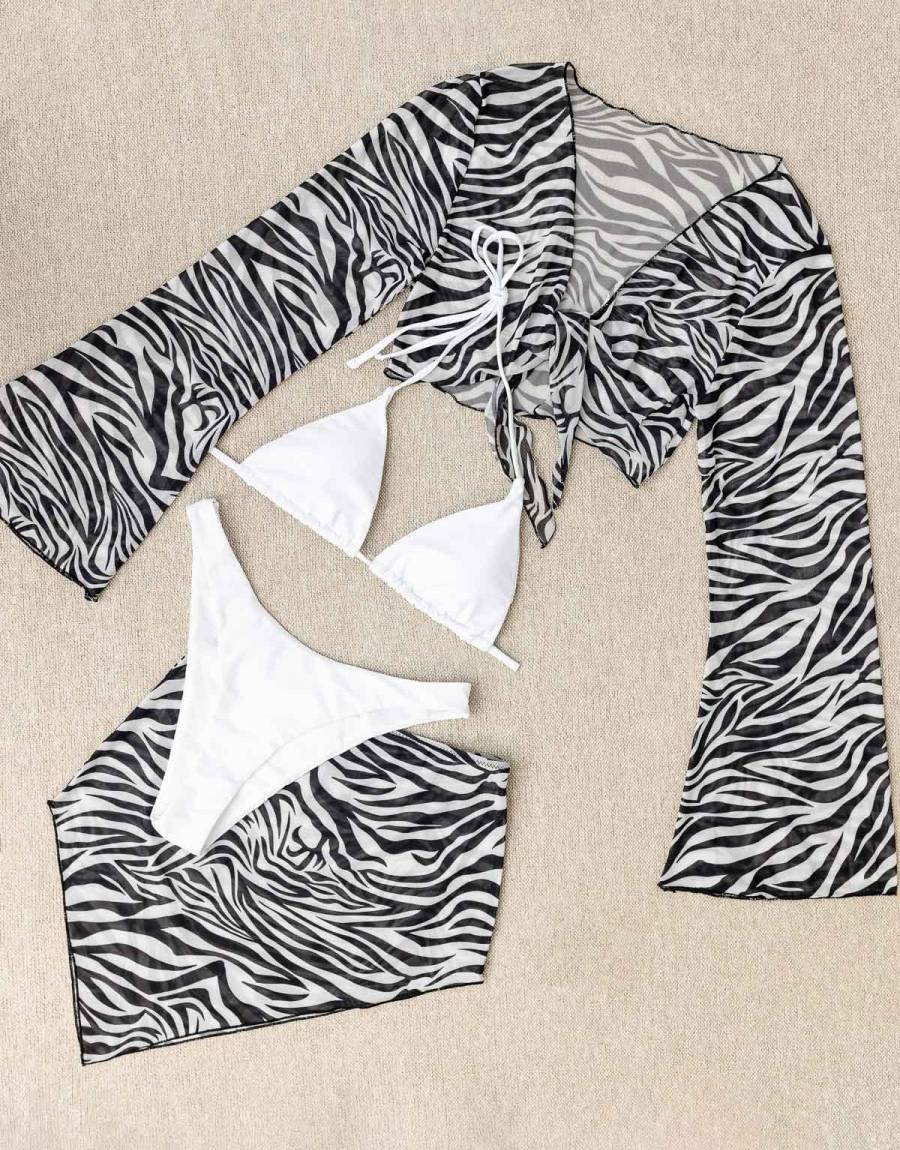 Μαγιό Μπικίνι Τρίγωνο Με V High Rise Brazil &Amp; Σετ Θαλάσσης