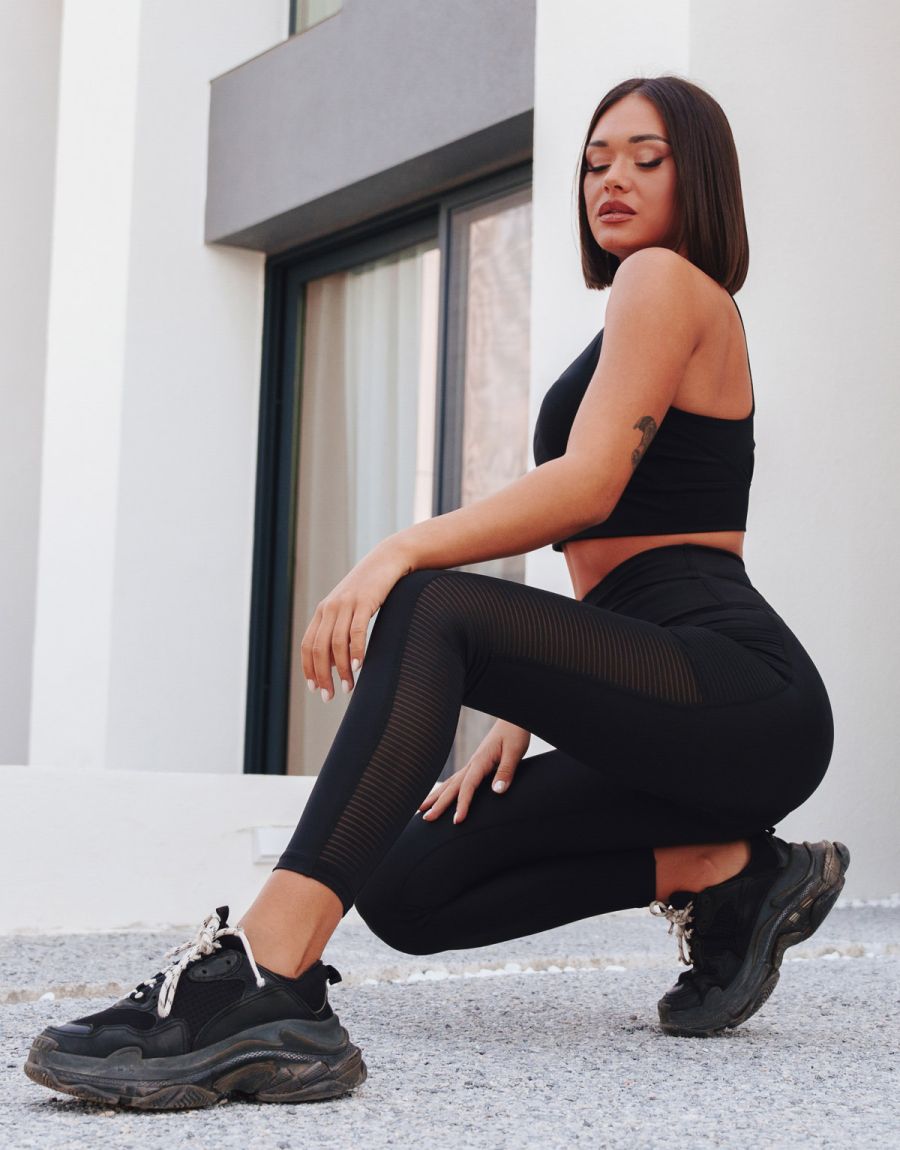 Dumbbell Queen Power Black Αθλητικό Κολάν