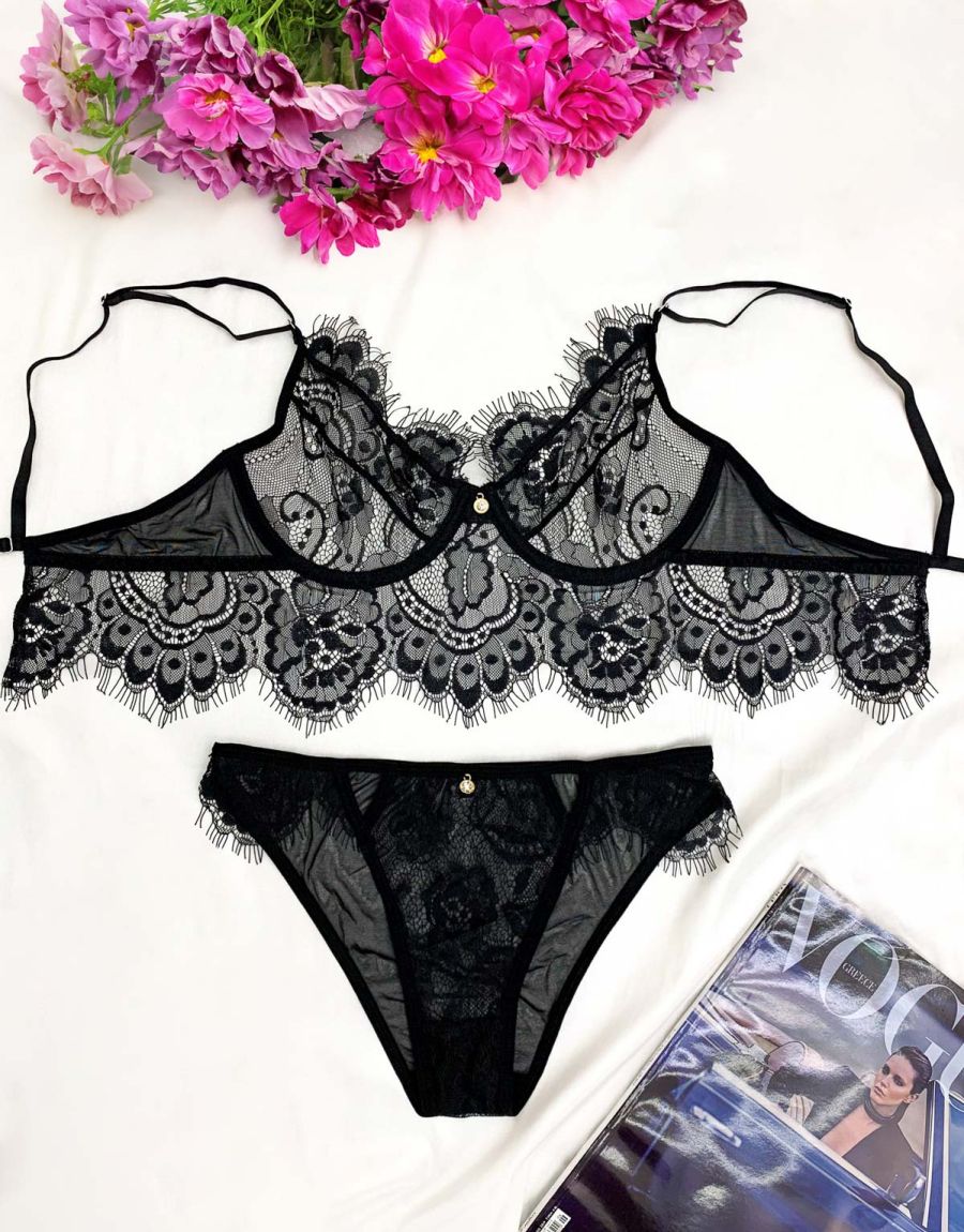 Σετ Bralette Με Μπανέλα Και Brazilian Slip