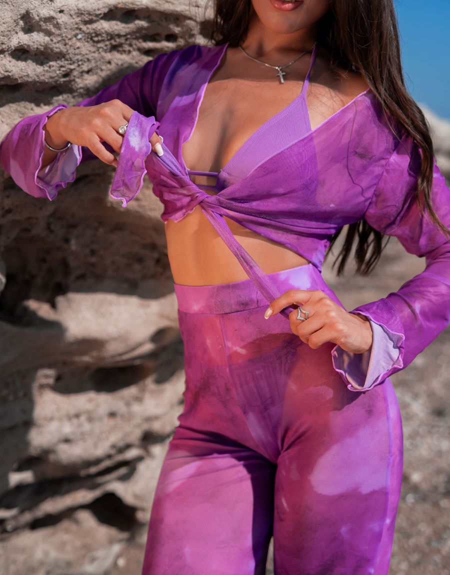 Μαγιό Μπικίνι Τρίγωνο Με Beachwear Σετ