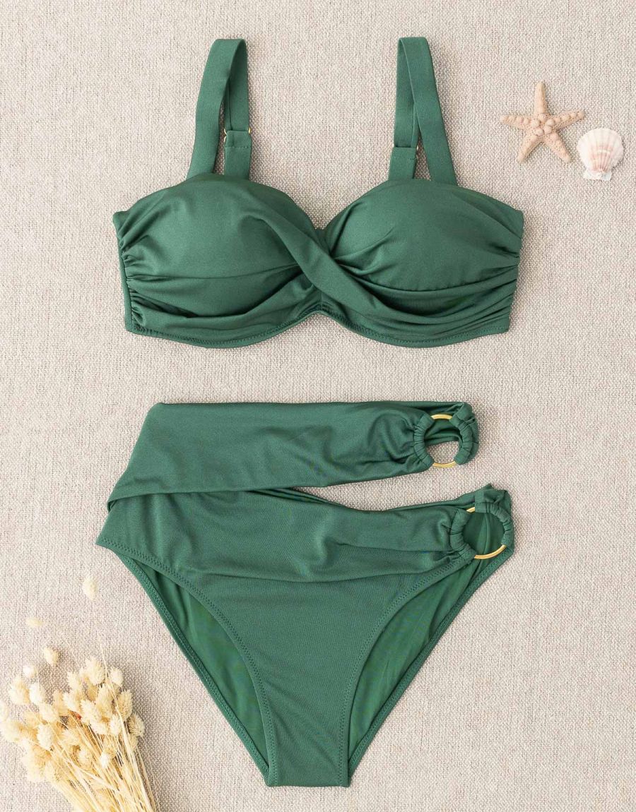 Μπικίνι Strapless Ενισχυμένο Σε D Cup Με Ψηλόμεσο Μονοκίνι