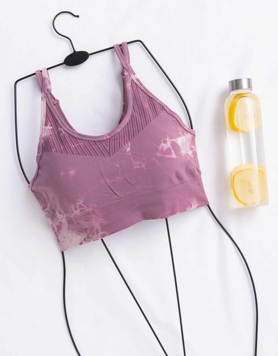 Αθλητικό Μπουστάκι Με Διαφορετικές Υφές Λύκρας