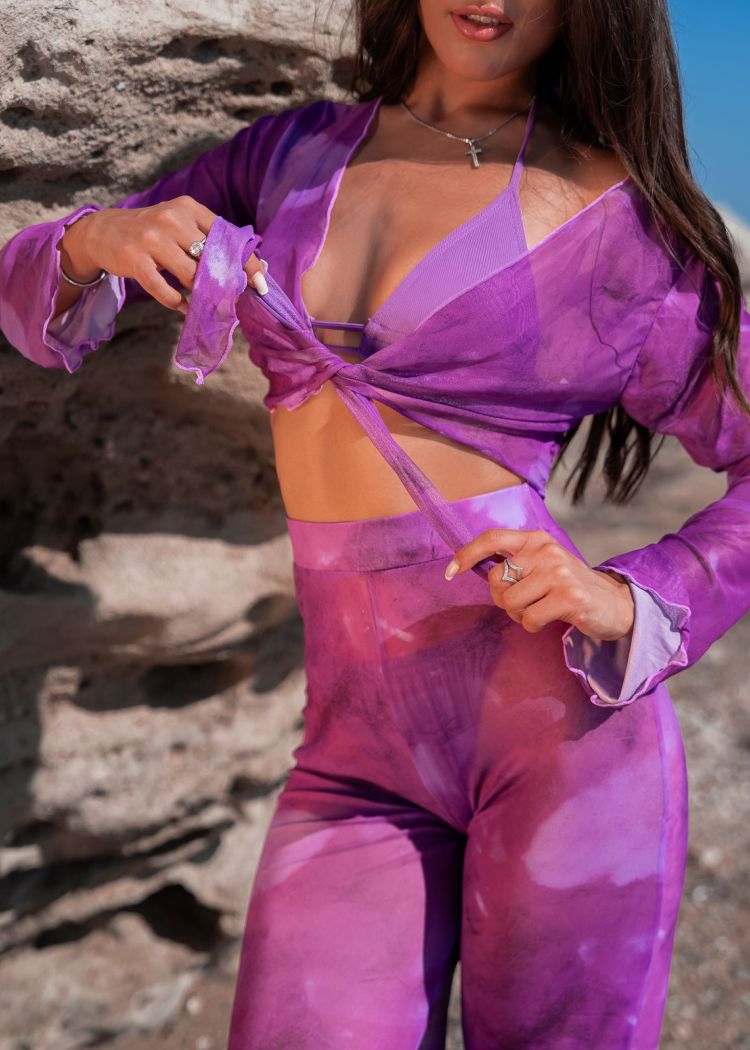 Μαγιό Μπικίνι Τρίγωνο Με Beachwear Σετ